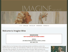 Tablet Screenshot of imaginewine.com